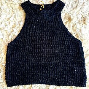 NWT Revolve House of Harlow 1960 Metallic knit halter tank top medium